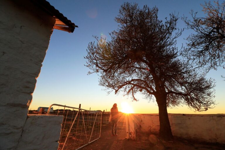 Australian Farmstay at sunset