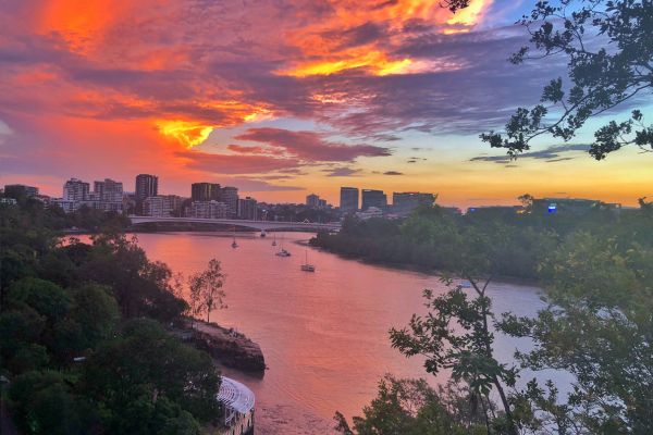 Brisbane River at sunset